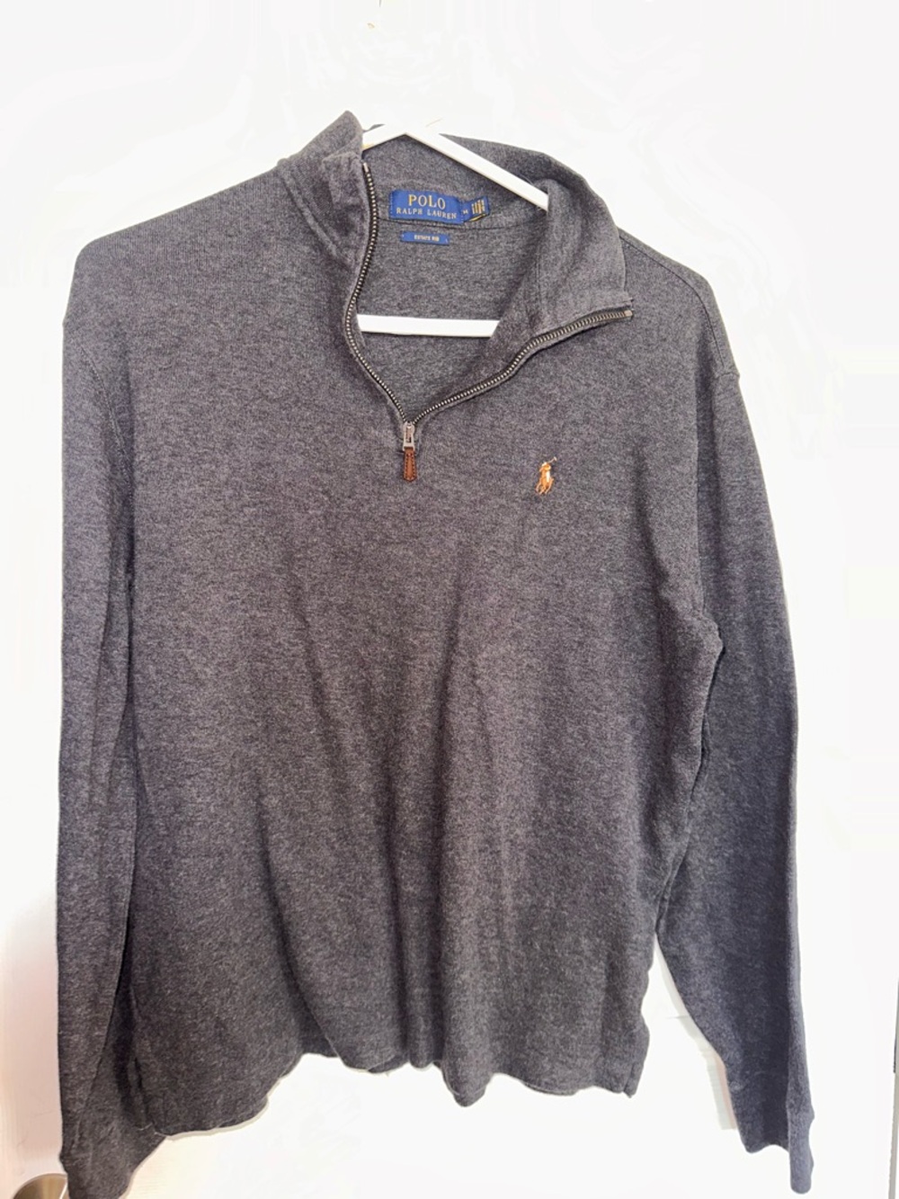 Polo Sweater Medium 100% Cotton